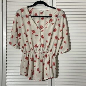 Sienna Sky size large scrunched waist blouse